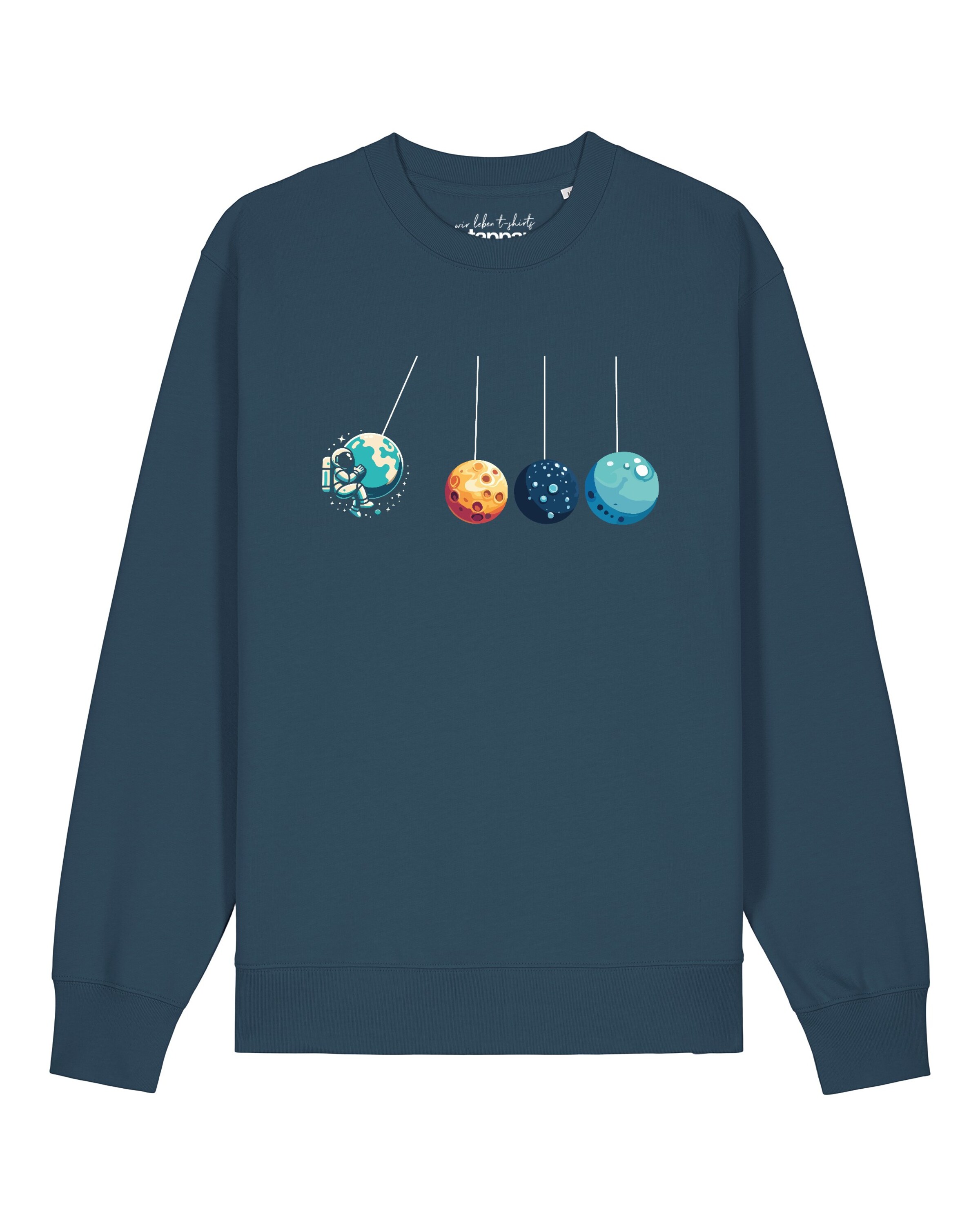 Watapparel Sweatshirt 'Weltraumforscher' in Blauw: voorkant