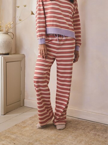 Wide Leg Pantalon Next en rose : devant