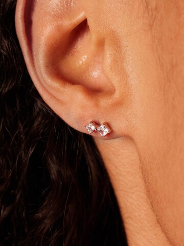 Lucardi Earrings in Silver: front