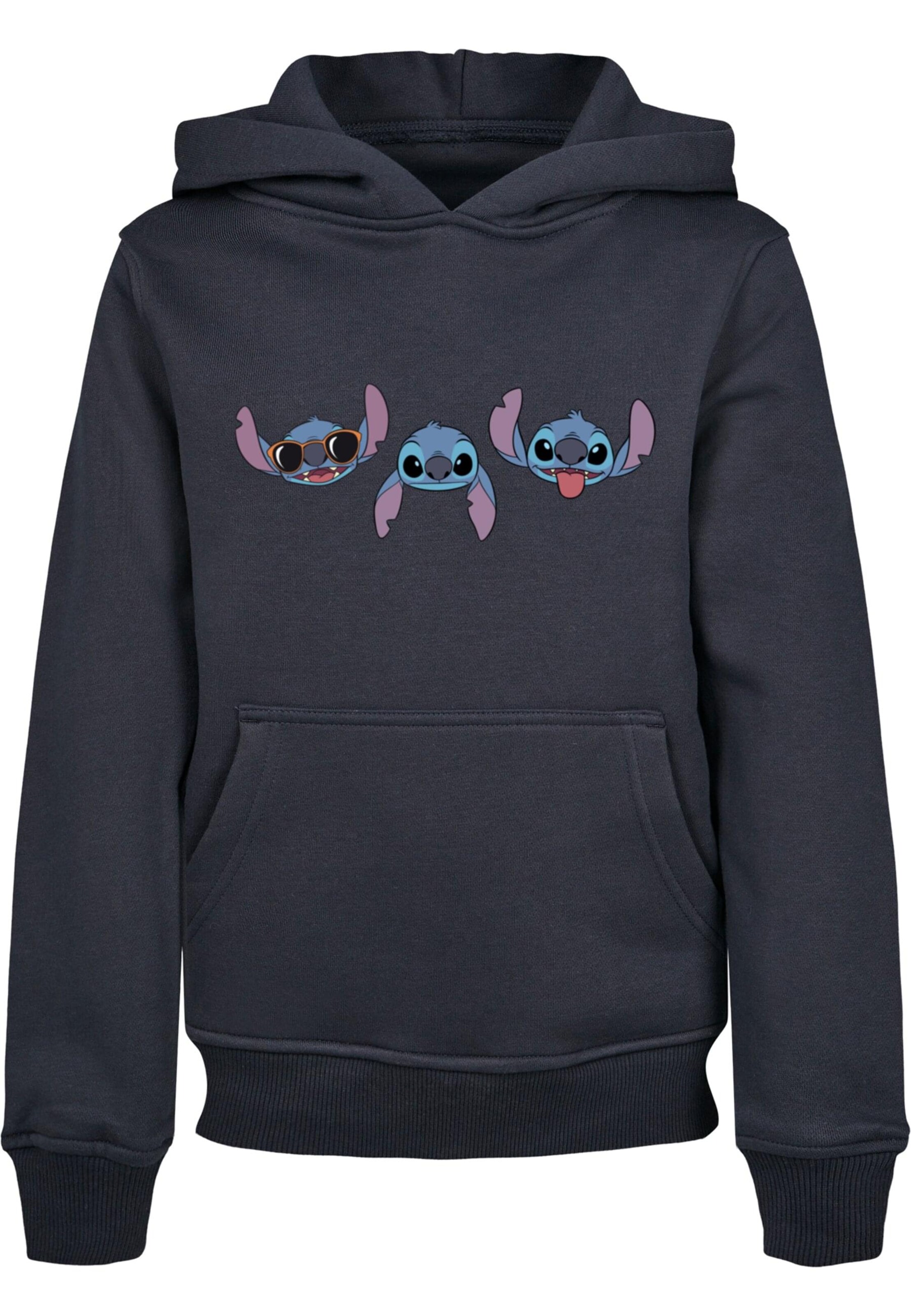 ABSOLUTE CULT Sweatshirt 'Lilo And Stitch - Faces' in Blau: Vorderseite