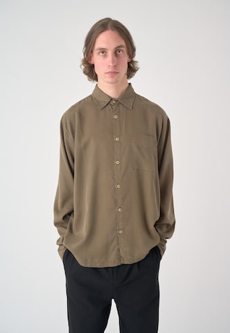 Cleptomanicx Regular fit Button Up Shirt 'Easy' in Brown: front