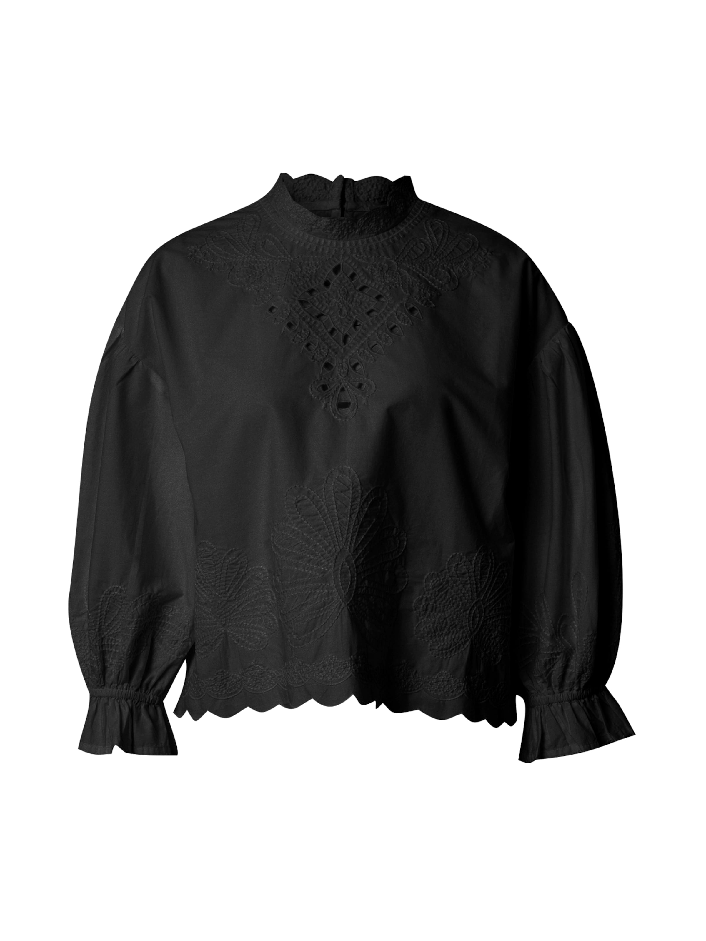 ABOUT YOU x Iconic by Tatiana Kucharova - Blusa 'Theodora' en negro: frente