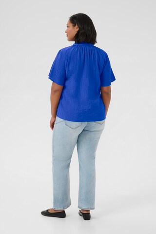 Chemisier 'Lisana' KAFFE CURVE en bleu