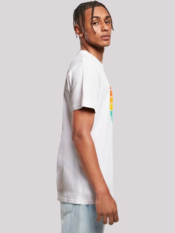 F4NT4STIC T-Shirt 'Alien Retro Sonnenuntergang' in Weiß