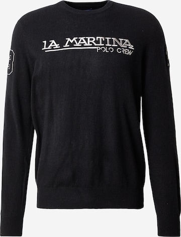 Pulover de la La Martina pe negru: față