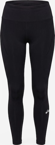 ASICS Skinny Urheiluhousut 'ROAD SEAMLESS' värissä musta: etupuoli
