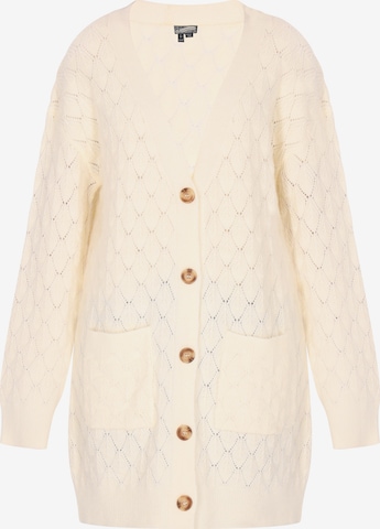 DreiMaster Vintage Strickjacke in Weiß: Vorderseite