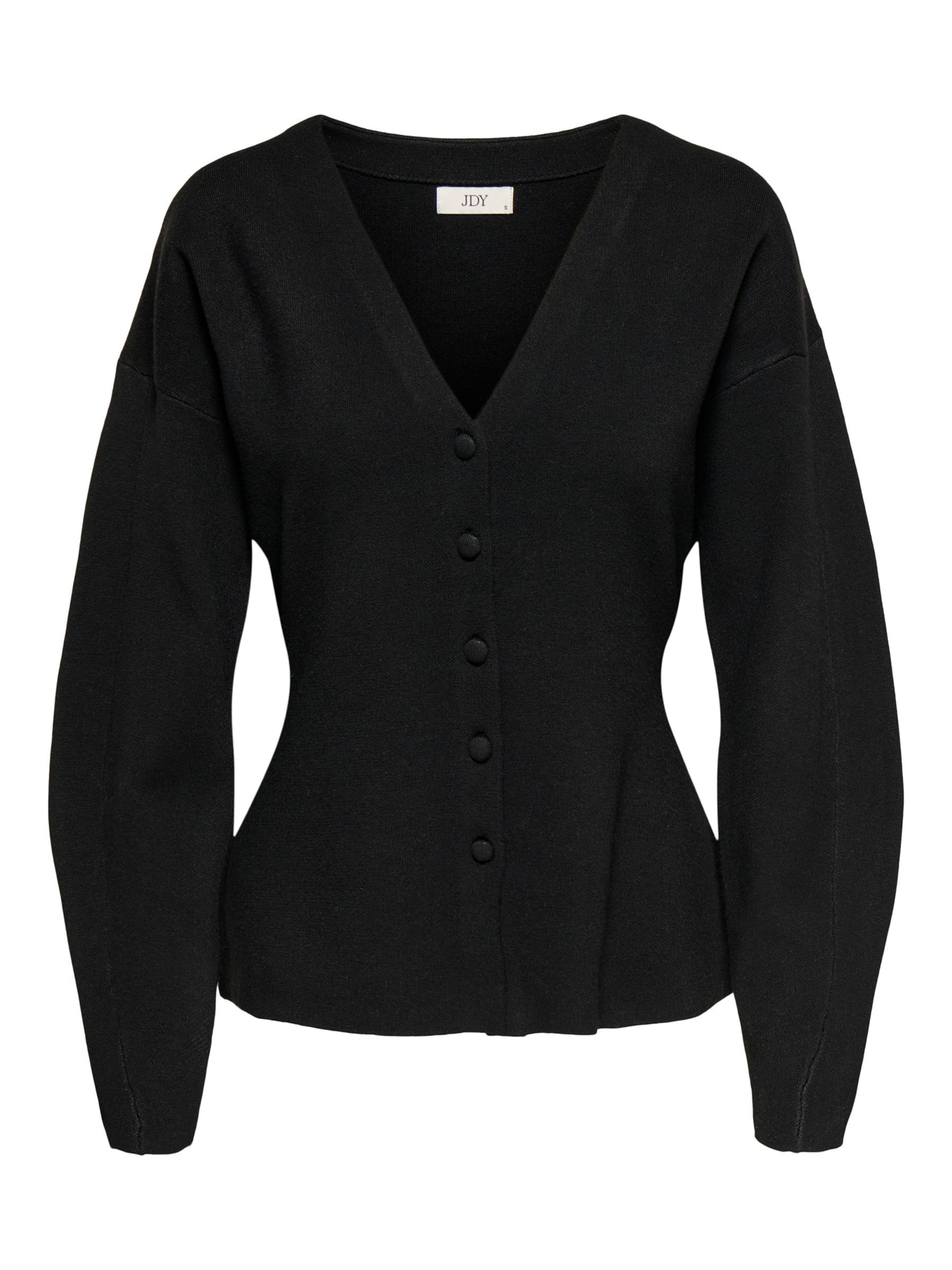 JDY Gebreid vest 'JDYPrime' in Zwart: voorkant