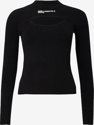 KARL LAGERFELD JEANSPulover - crna boja: prednji dio