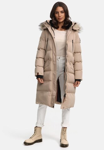 MARIKOO - Abrigo de invierno 'Schneesternchen' en beige: frente