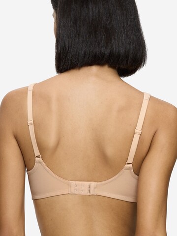 TRIUMPH T-shirt Bra 'Modern Lace + Cotton' in Beige