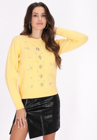 Pull-over faina en jaune : devant