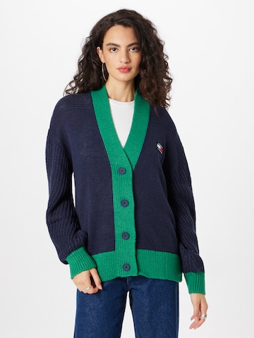 Tommy Jeans Strickjacke in Blau: predná strana