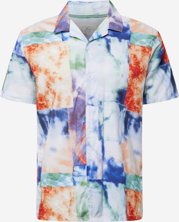 QS - Regular Fit Camisa em mistura de cores: frente