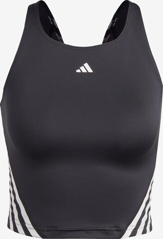 ADIDAS PERFORMANCE Sports top 'Train Icons 3-Stripes' in Black: front