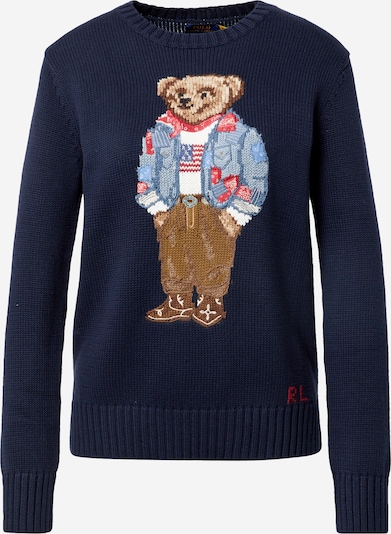 Polo Ralph Lauren Sweater in Navy / Light blue / Brown / Red / White, Item view