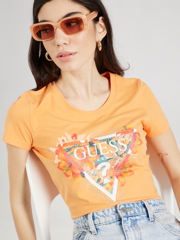 Tricou de la GUESS pe portocaliu