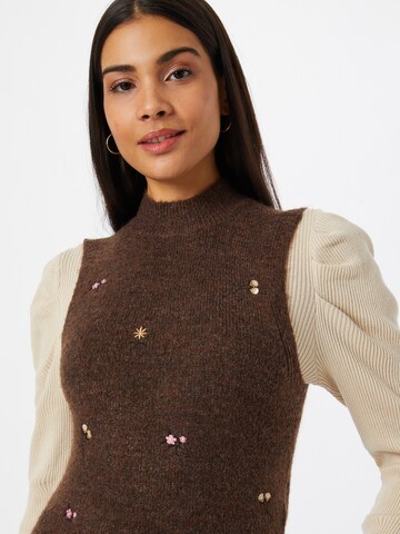 JDY Sweater 'Natja' in Brown