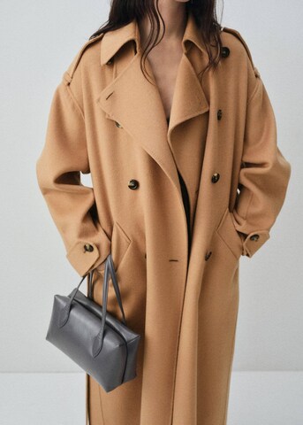 MANGO Between-Seasons Coat 'Cherry2' in Brown