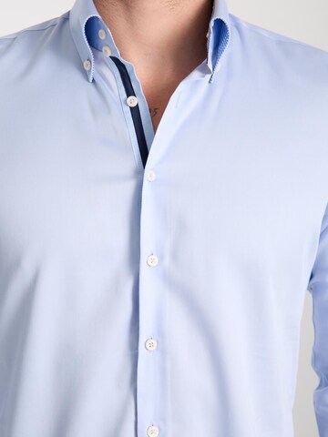 Slim fit Camicia business 'Roma Iconic Satin Man Shirt White' di 7Camicie in grigio