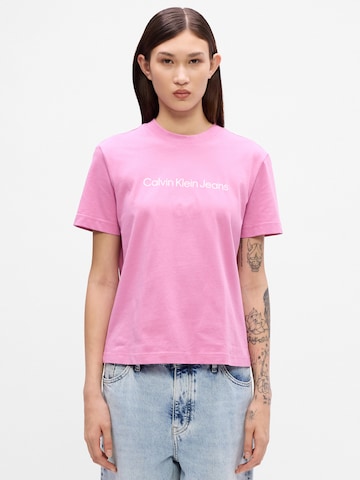 Calvin Klein Jeans T-Shirt in Pink: Vorderseite