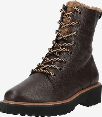 Paul Green Lace-Up Ankle Boots in Brown: front