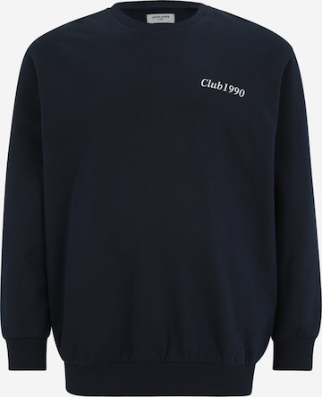 Jack & Jones Plus - Sudadera 'JJEBRADLEY' en azul: frente