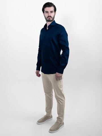 Vercate Slim Fit Businesshemd 'No. 2' in Blau