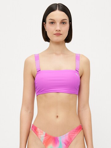 PUMA - Bustier Top de bikini en lila: frente