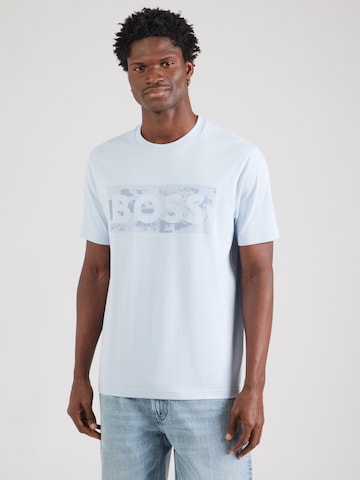 BOSS Футболка 'Globe' в Синий: спереди