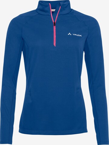 VAUDE Athletic Sweater 'Larice II' in Blue: front