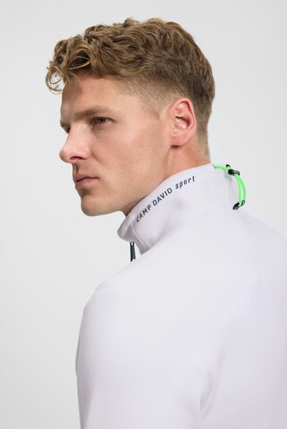 CAMP DAVID Zip-Up Hoodie in White