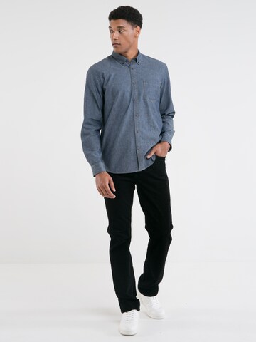 BIG STAR Regular fit Button Up Shirt 'ZHANGI' in Blue