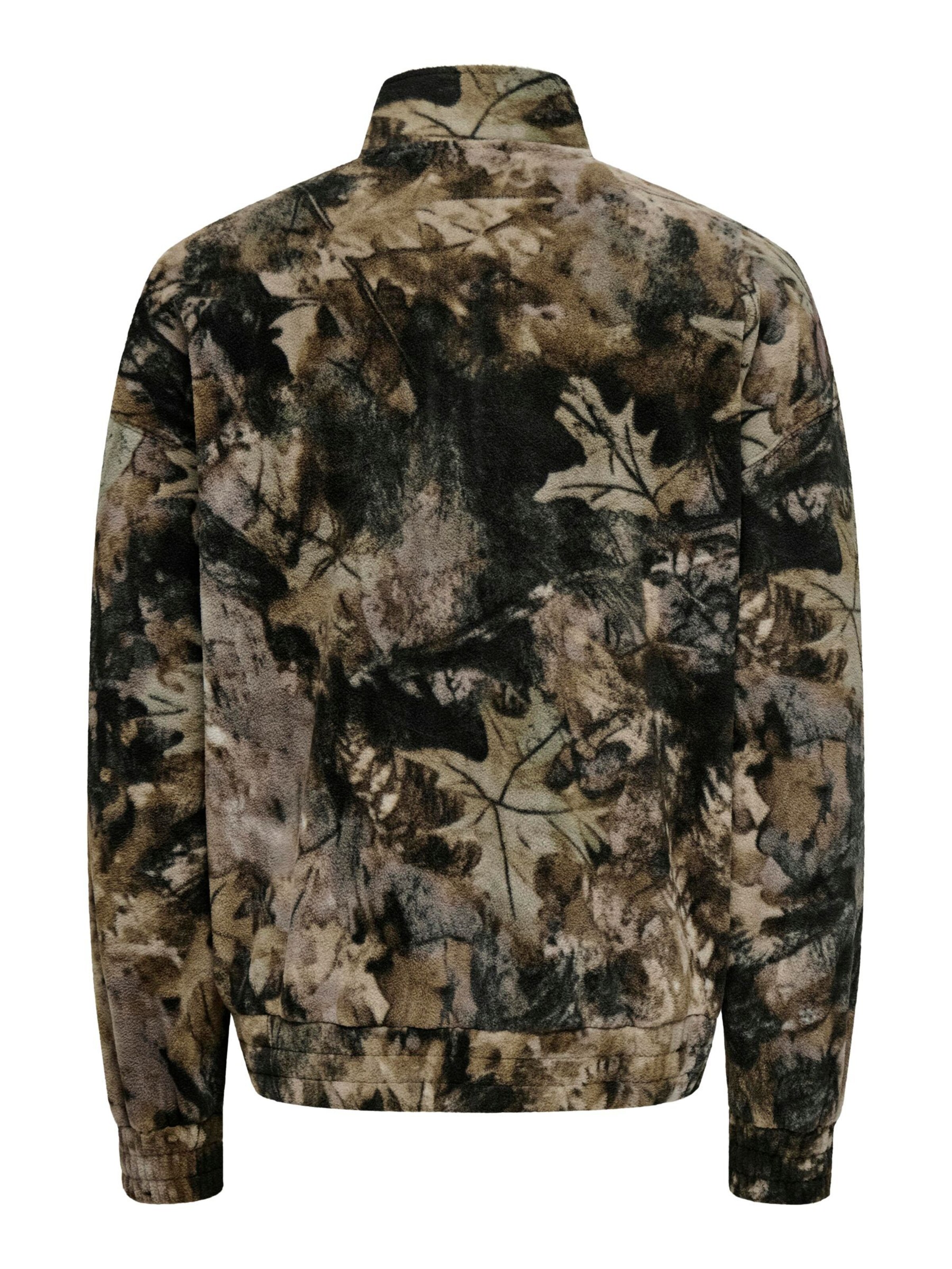 Only & Sons Fleece jas 'ONSBilly' in Bruin