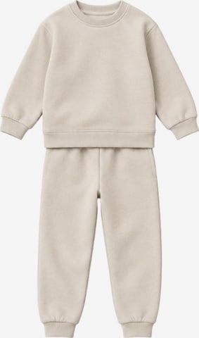 LOUIS LECLER Joggingpak 'Sofia' in Beige: voorkant