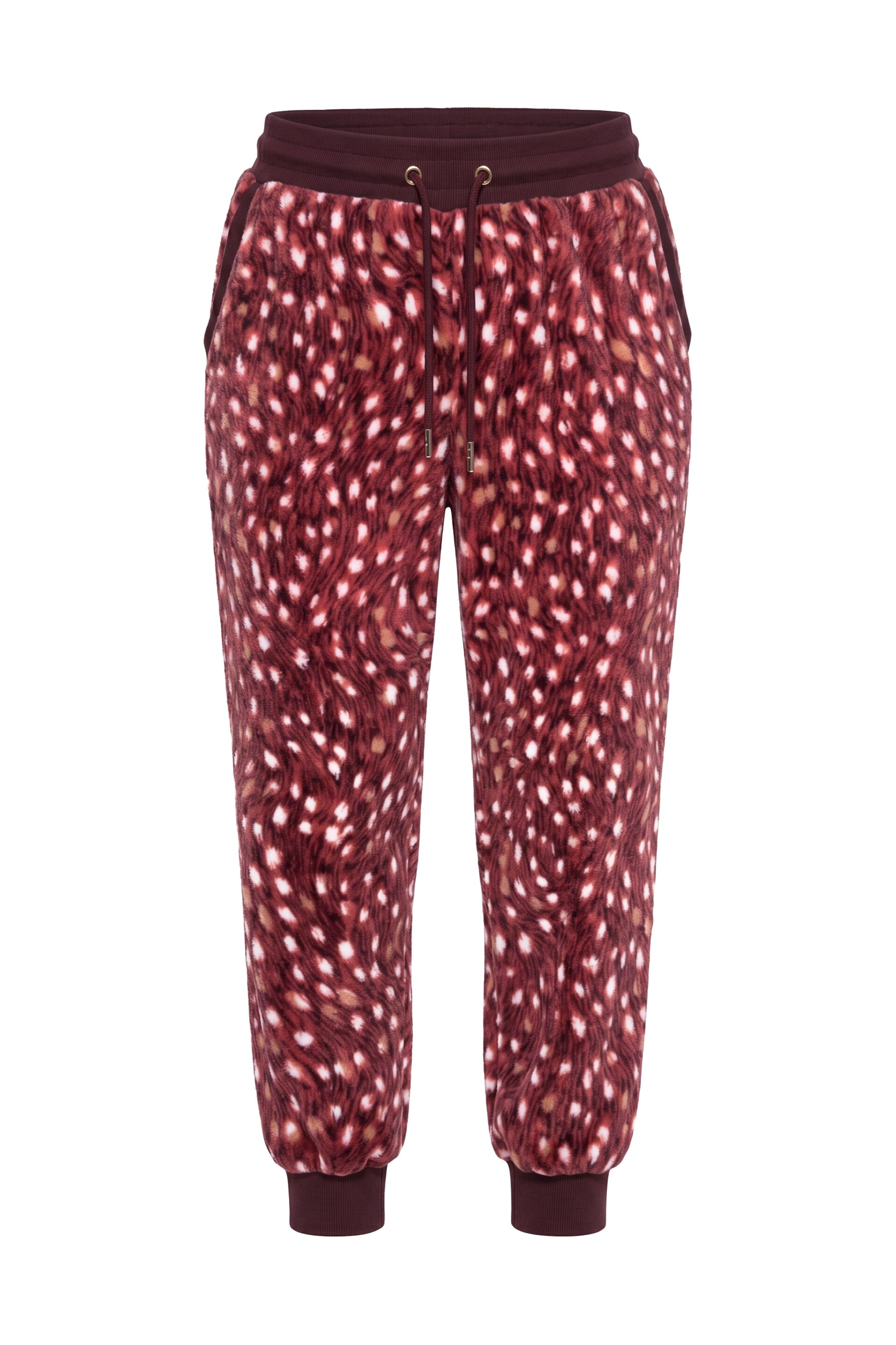 Ulla Popken Tapered Broek in Rood: voorkant
