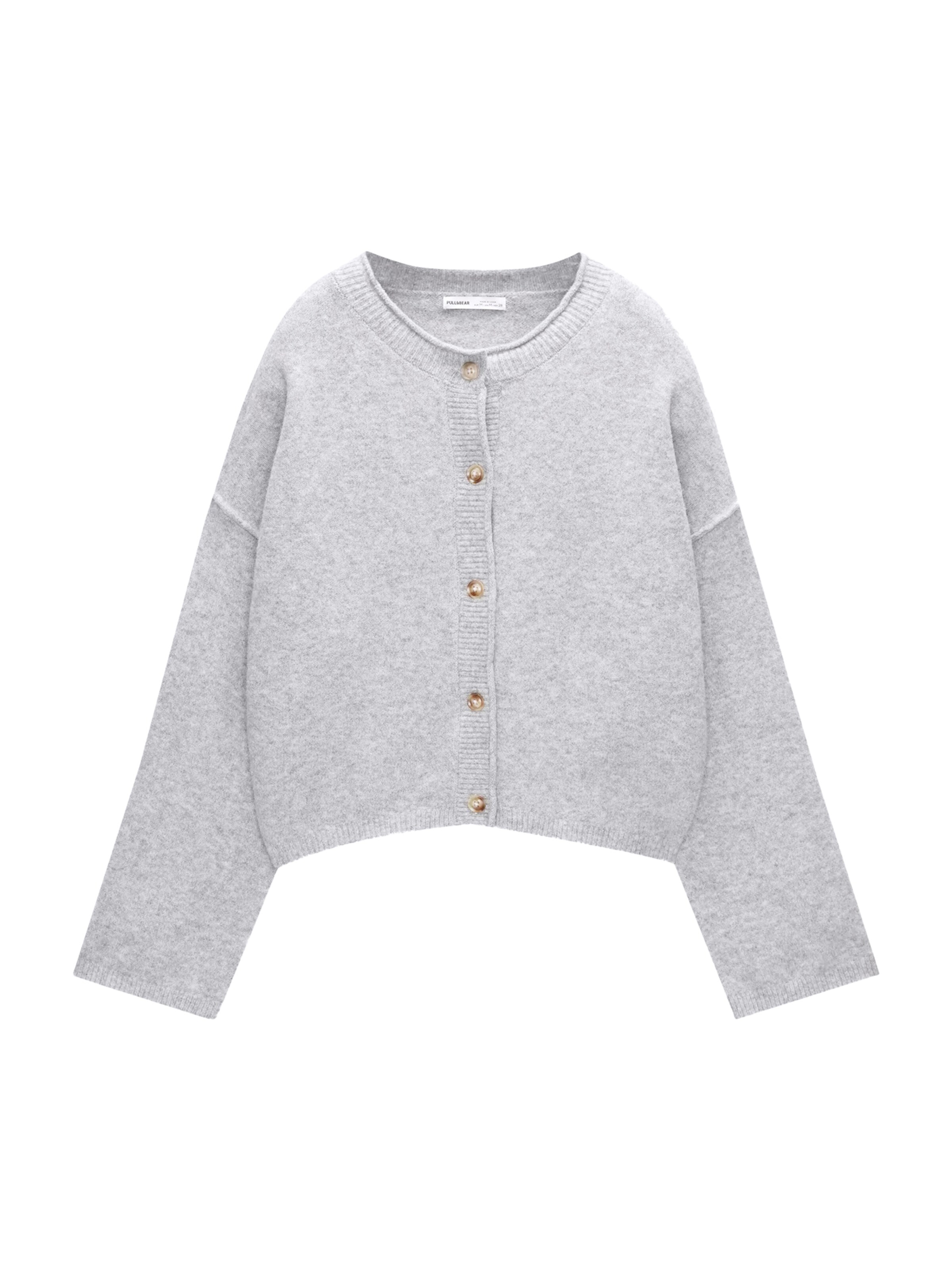 Cardigan Pull&Bear en gris : devant