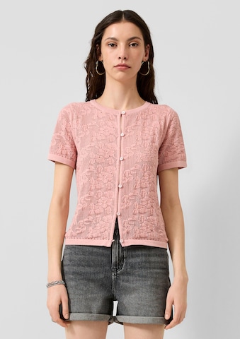 Cardigan QS en rose : devant