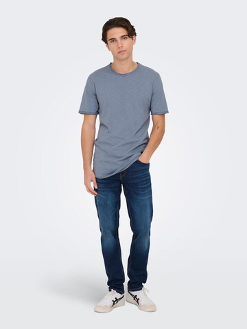 Only & Sons T-Shirt 'Benne' in Blau