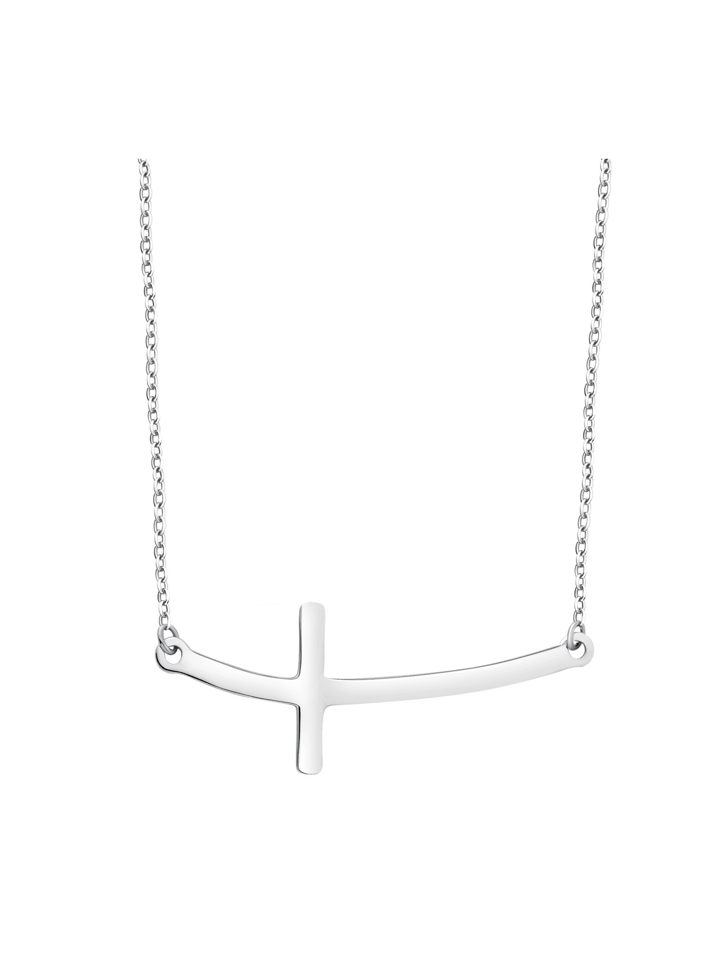 Sofia Milani Kette 'Cross'‌‌‌‌‌ in Silber: Vorderseite