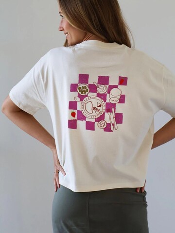 Kultgut Shirt 'Picnic' in White