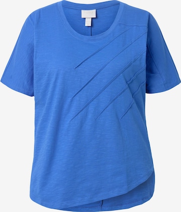 T-shirt Ulla Popken en bleu : devant