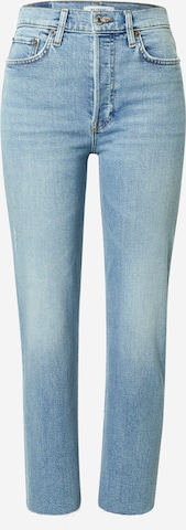 Jeans 'STOVE PIPE' de la RE/DONE pe albastru: față