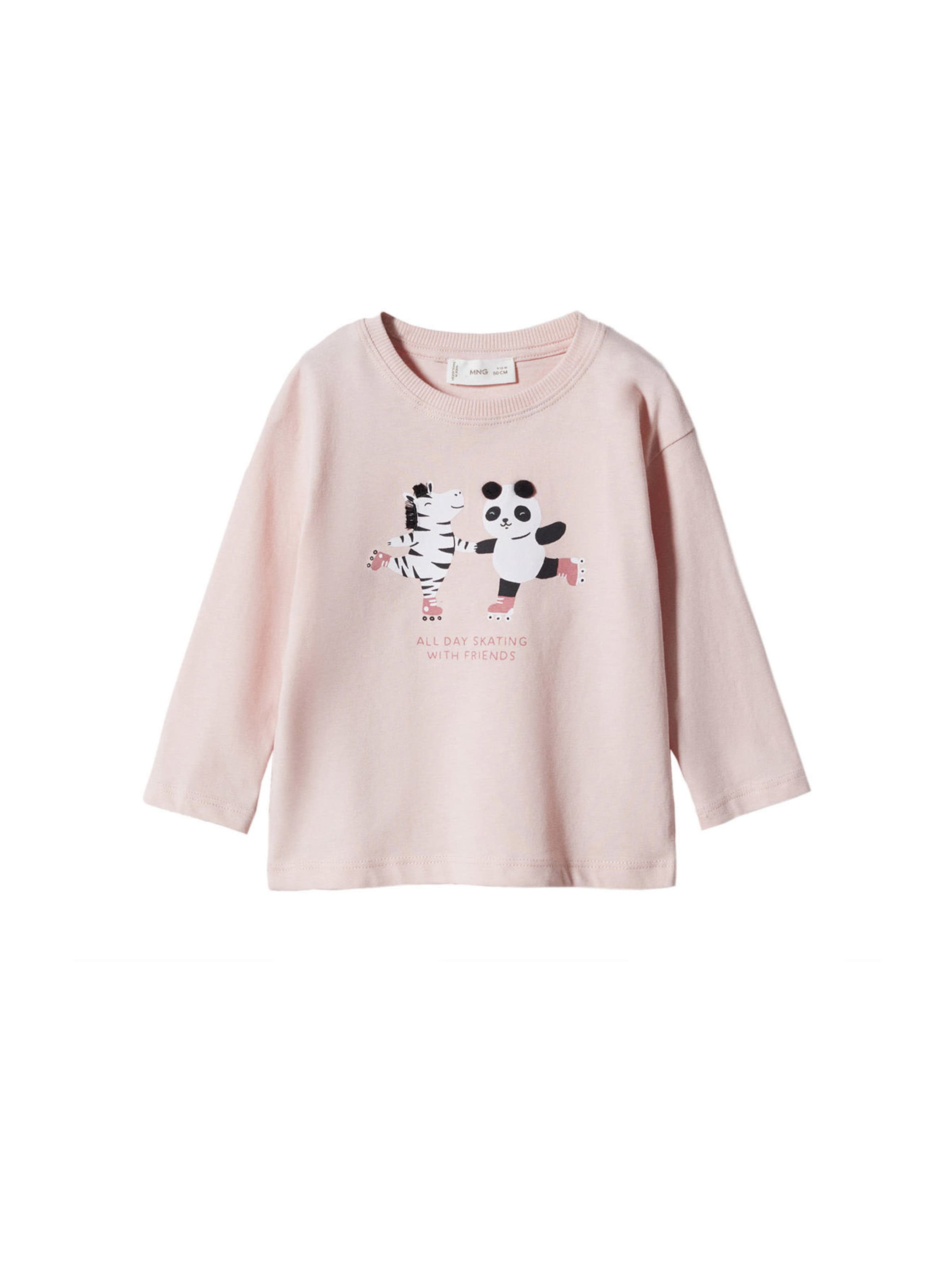 T-Shirt MANGO KIDS en rose : devant