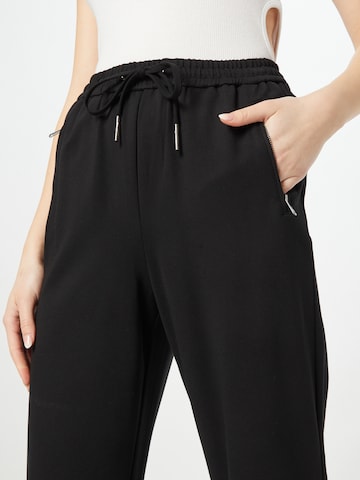 ONLY Slim fit Pleat-Front Pants 'Poptrash' in Black