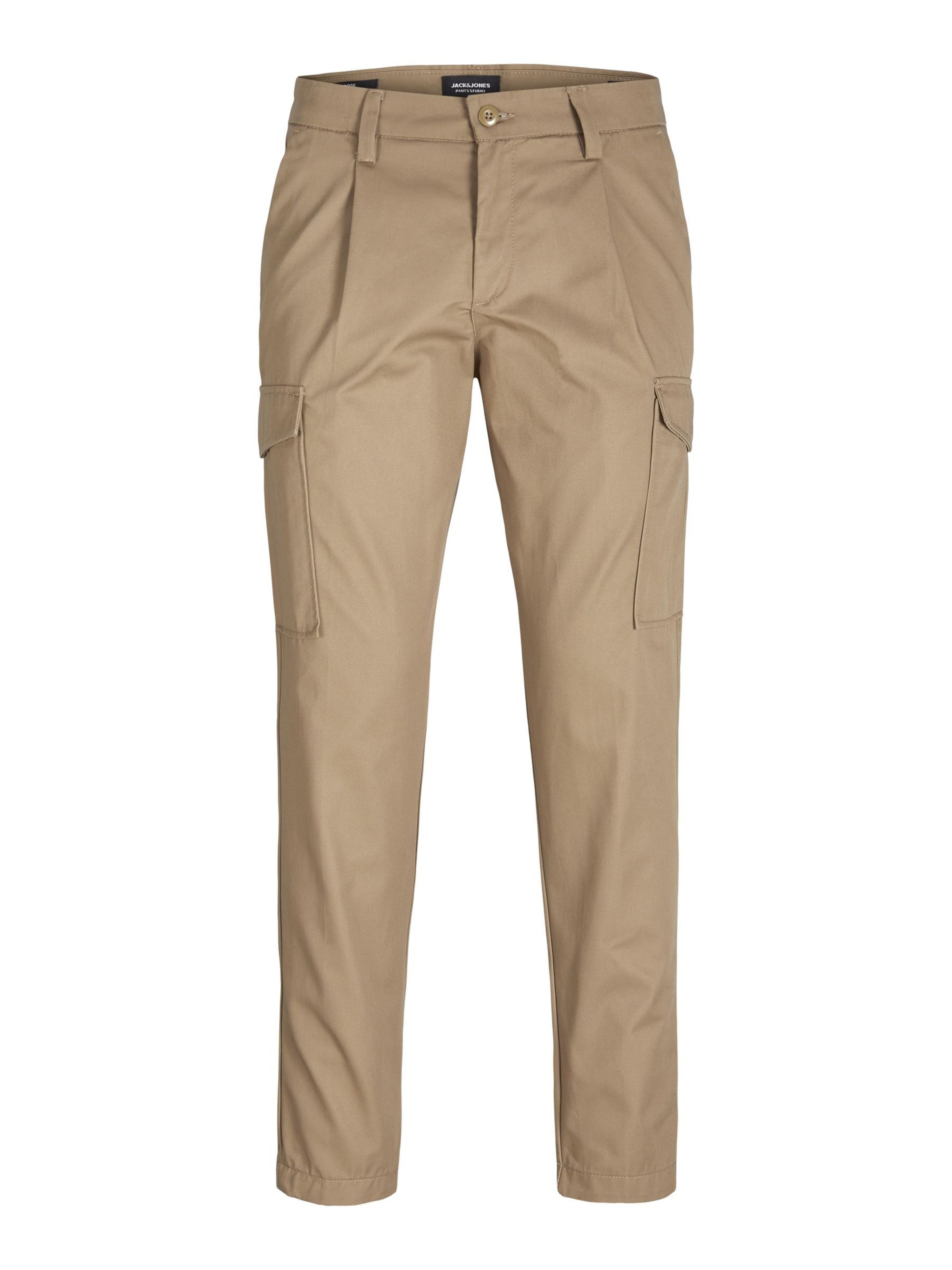 JACK & JONES - Loosefit Pantalón cargo en marrón: frente