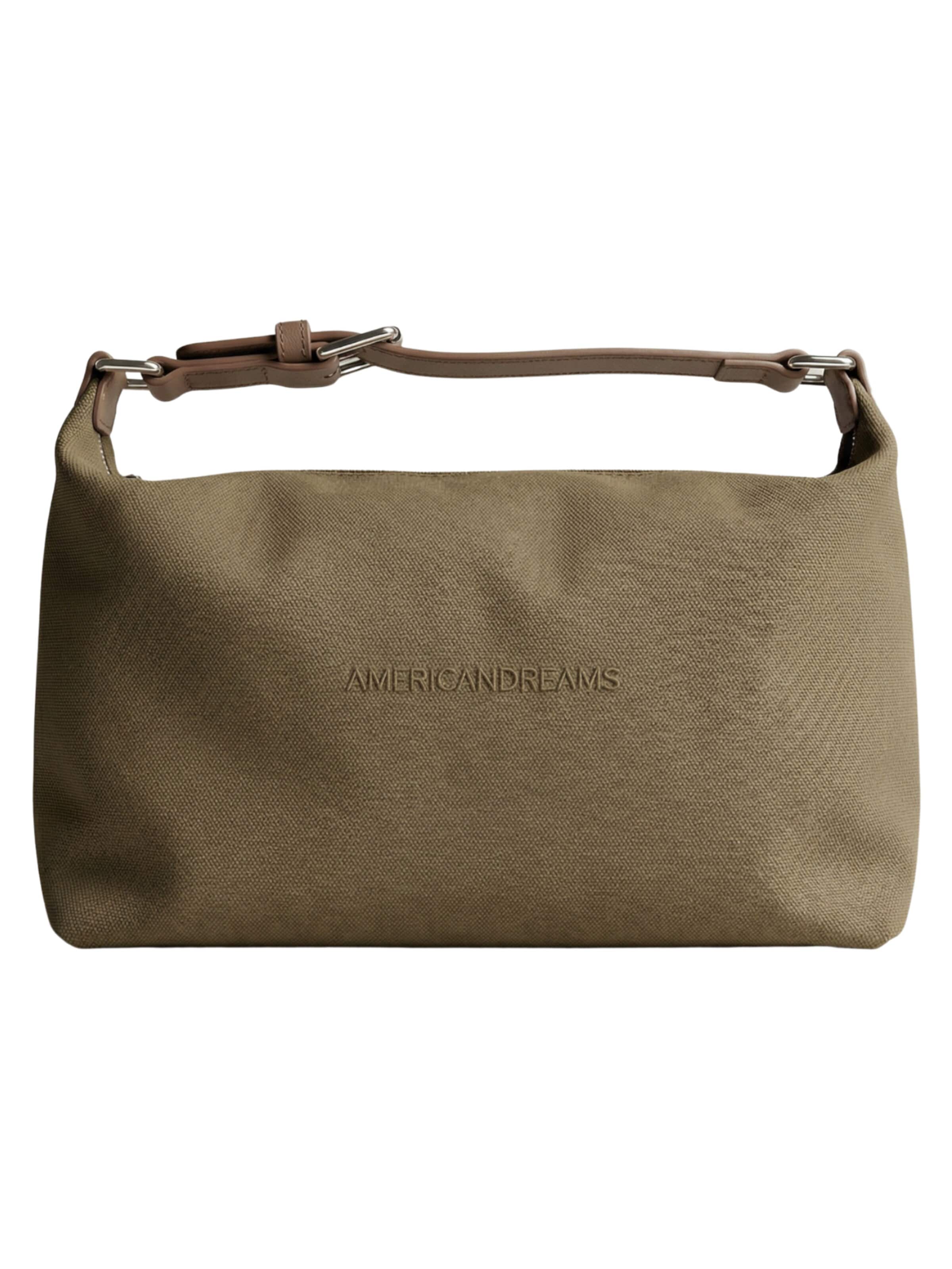 americandreams Handbag 'Canvas Club' in Grey: front