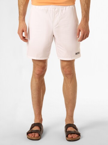 BOSS Regular Pants 'S_Match' in White: front