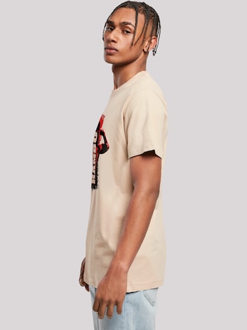 F4NT4STIC Shirt 'Rambo III Tying Sweatband' in Beige