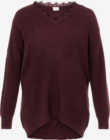 EVOKED Pullover 'VIFESTA' i rød: forside